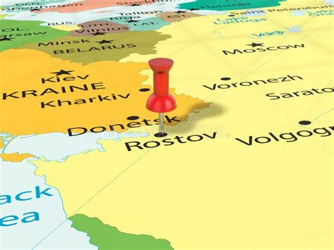 Percevejo No Mapa De Rostov Ilustra O Stock Ilustra O De Cidade