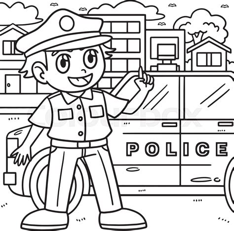 Policeman Hat Coloring Pages