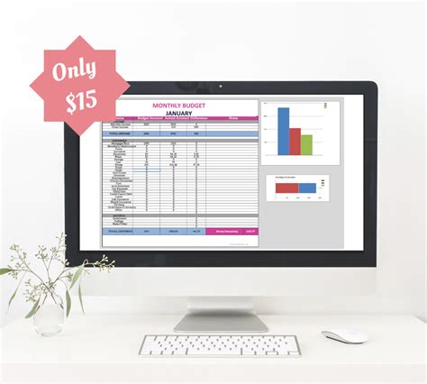 Monthly + Yearly Budget Spreadsheets