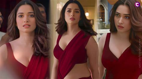 Sizzling Tamannaah Bhatia Stuns In Red Saree Lust Stories Hot Stills