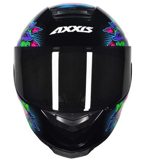 Capacete Axxis Eagle Skull Brilho Preto Azul S Bold Or Moto Pista