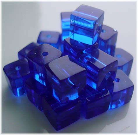 Cobalt Blue Glass Cubes Sold Glass Beads Blue Glass Bead Shop