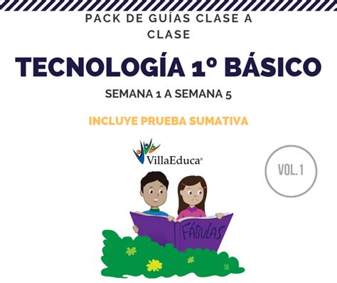 Guías 1º básico Tecnología Pack 1 VOL 1 Plataforma Docente