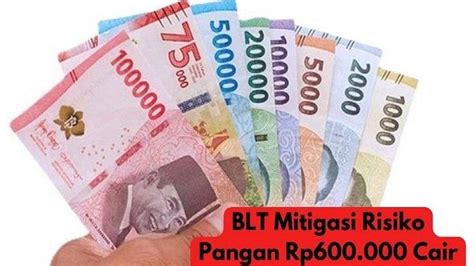 BLT Mitigasi Risiko Pangan Rp 600 Ribu Dijadwalkan Cair Bulan Ini Cek