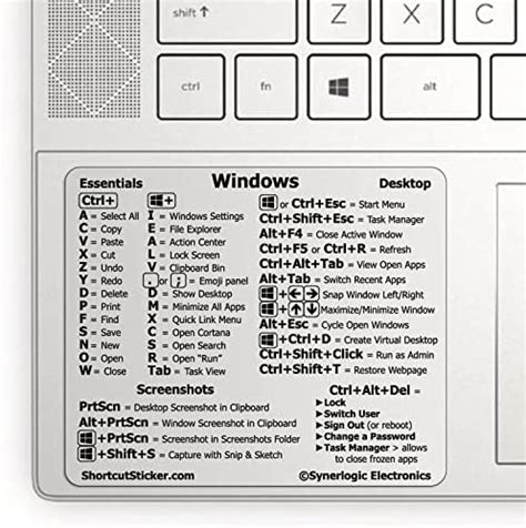 Amazon Easy PC Keys Reference Keyboard Shortcut Vinyl Sticker For