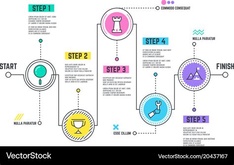 Company Journey Path Infographic Roadmap Vector Image