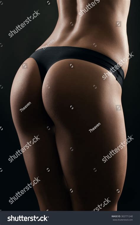 Sexy Womans Sport Buttocks Black Lingerie Stock Photo 302771240 Shutterstock