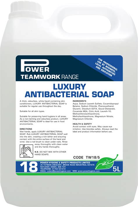 Teamwork 18 Luxury Antibacterial Soap 5l Power Hygiene