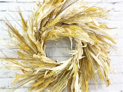 Small Wheat With Corn Husk Wreath Kelea S Florals