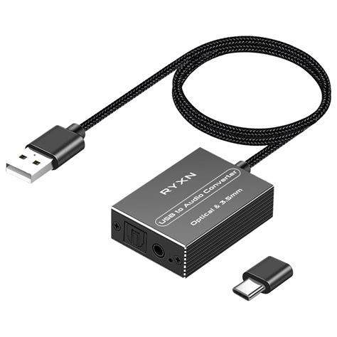 USB To Optical Spdif Toslink 3 5mm Audio Adapter Converter Support USB