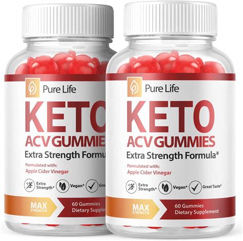 Pure Life Keto Acv Weight Loss Gummies 2 Pack Energy Boost Fat