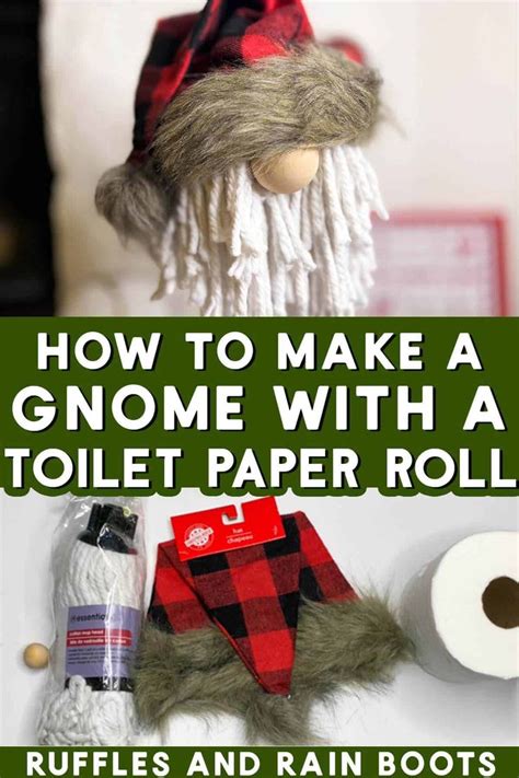 An Image Of How To Make A Gnome With A Toilet Paper Roll And Other Crafts