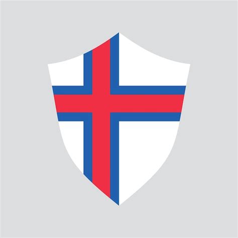 Premium Vector Faroe Islands Flag In Shield Shape Frame