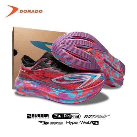 Jual Nineten Haze Veloce Gravity Sepatu Lari Merah Biru Ungu