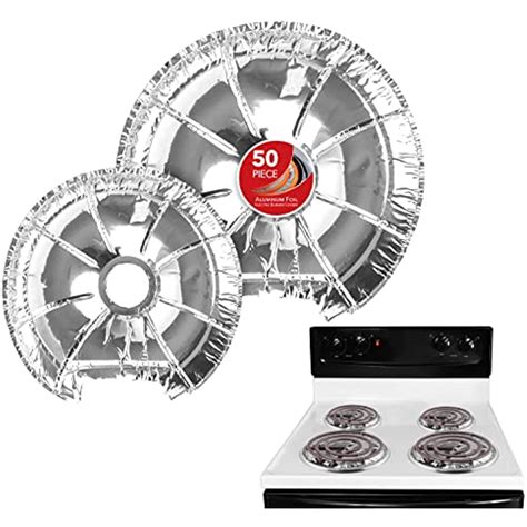 Round Electric Stove Burner Covers, 6 Inches And 8 Inches Disposable Stove Top Aluminum Foil Bib ...