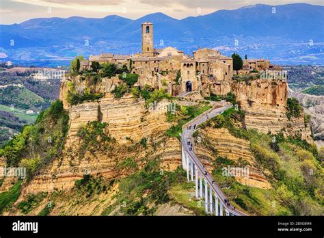 Civita di Bagnoregio, a picturesque hilltop village in Italy, is a ...