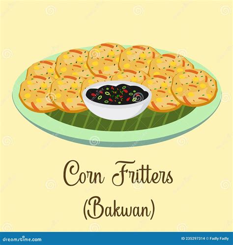 Corn Fritters Vector Design Illustration Stock Vector Illustration Of