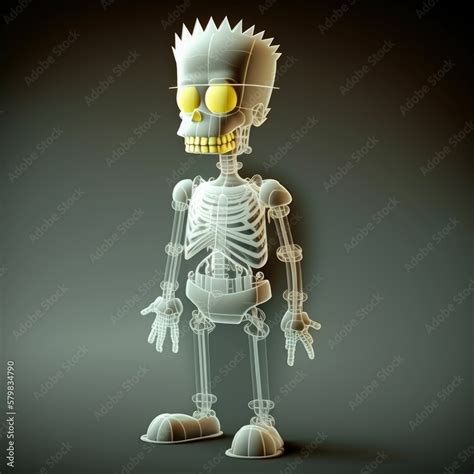 Translucent Bart Simpson A Playful Take On The Visible Skeleton