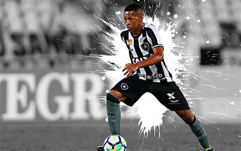 Gustavo Bochecha Art Botafogo Brazilian Football Player Splashes Of