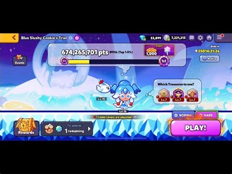 Blue Slushy Cookie S Trial Hard Mode Rainbow Rank Top Cookie Run