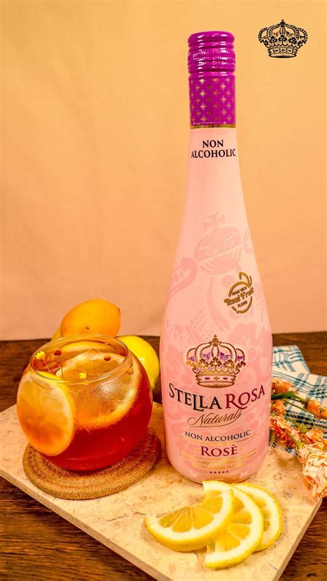 ROSÉ LEMONADE MOCKTAIL Alcohol free wine Yummy drinks Rose lemonade