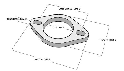 2 Bolt Stainless Steel Exhaust Flange 3 Inch I D Vibrant Performance 1473s