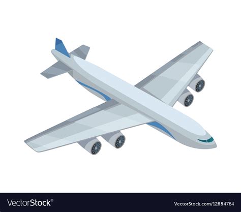 Airplane Icon In Isometric Projection Royalty Free Vector