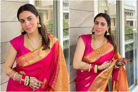 Shraddha Arya Wears Banarasi Saree Looks Gorgeous In First Pics Post