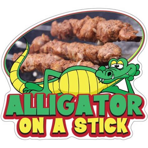 Signmission 16 In Alligator On A Stick Decal Concession Stand Food