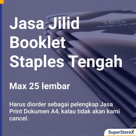 Jual Jasa Jilid Booklet Staples Stapler Tengah Ready Stock Shopee