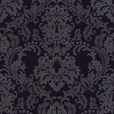 Neobarock Tapete In Schwarz Und Grau Ornament Tapete Im Eleganten