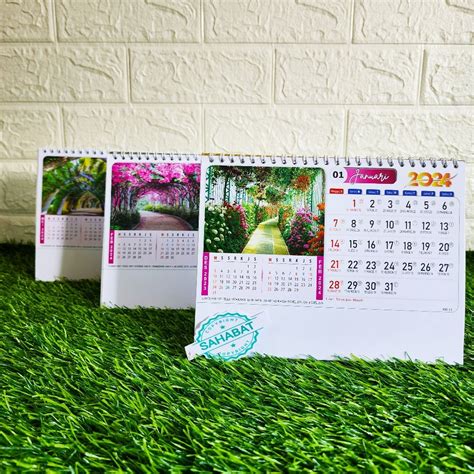 Jual Kalender Meja Kerja Mini X Cm Kalender Kerja Mini Tahun