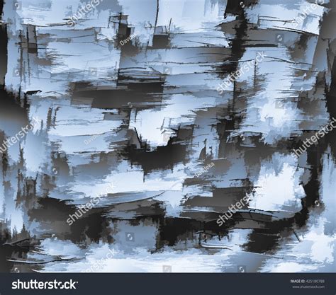 Abstract Brush Strokes Painting On Canvas Stock Illustration 425180788 ...