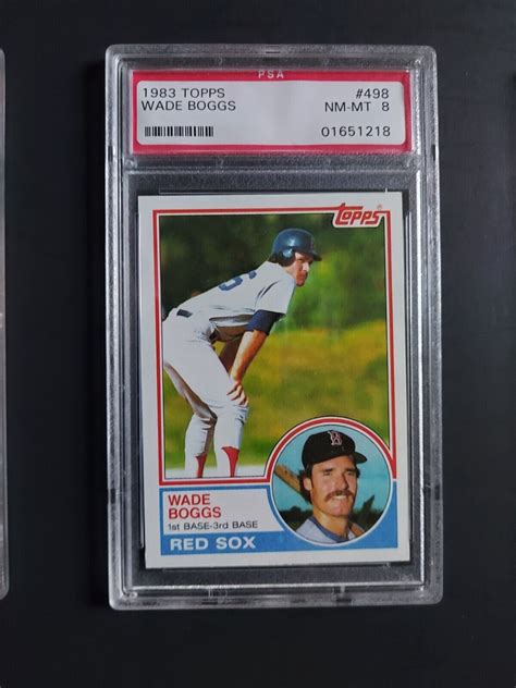 1983 Topps Wade Boggs RC PSA 8 NM MT Boston Red Sox Card 498 EBay