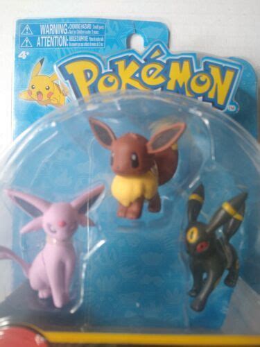 Tomy Pokemon Eevee Espeon Umbreon Figures Set Of 3pcs Toy Collectible