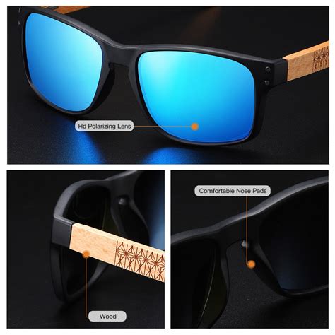 Ezreal Brand Design Beech Wood Handmade Sunglasses Men Polarized Eyewe Cinily