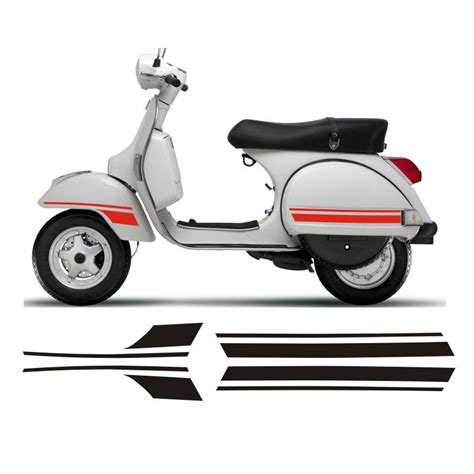 Sticker Autocollant Pour Vespa Px Couleur Chrome Bandes Garde Boue