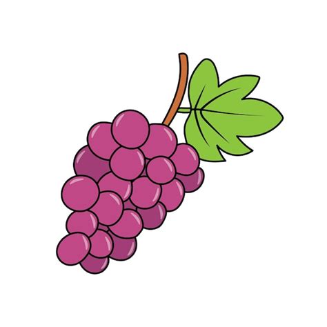 Ni Os Dibujando Dibujos Animados Ilustraci N Vectorial Icona De Uvas Y