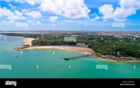 Aerial photography of La plage des Dames in Noirmoutier island Vendée