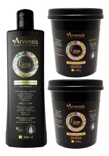 Kit Arvensis Crespos Ativador 500ml 2 Geleia Alta 450g Parcelamento