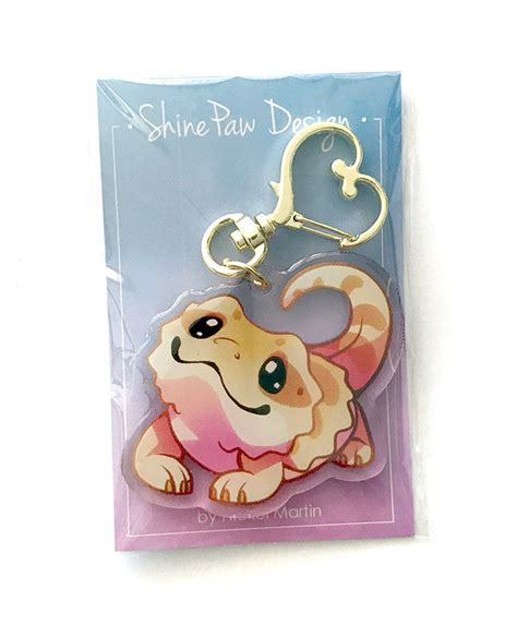 Reptile Keyring Charm Set Clear Double Sided Acrylic Keyring Etsy