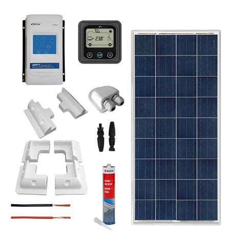 Kit Fotovoltaico Per Camper Con Pannello 150Wp Poli E Regolatore MPPT