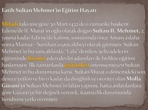 Fatih Sultan Mehmet ve İlimseverliği Osmanlıda Bilim 1 Bölü Türk