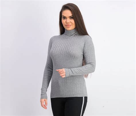 Sinsay Women Long Sleeves Turtle Neck Sweater Grey Brands For Less