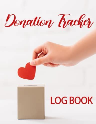 Donation Tracker Journal Donation Tracker Log Bookfor Charity Finance