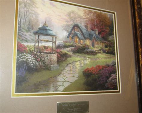 Thomas Kinkade S Make A Wish Cottage Library Edition Etsy