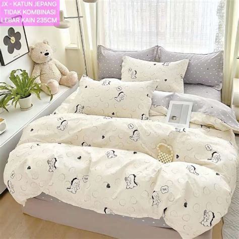 Jual Seprai Dan Bed Cover Katun Jepang Anak Aesthetic 56 Bahan Jepang