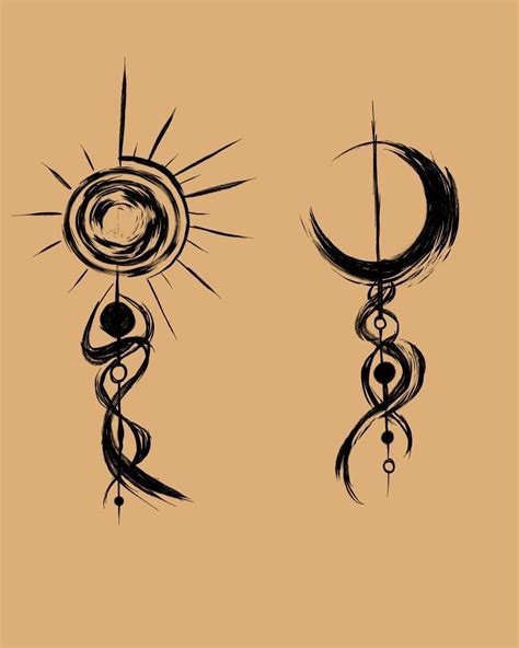 Tattoo Sketch Sun And Moon Tattoos Creative Tattoos Sun Tattoo Designs