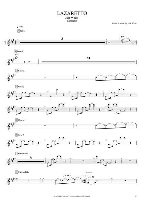 Lazaretto Tab by Jack White (Guitar Pro) - Full Score | mySongBook