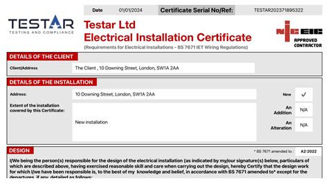 Good Understanding Electrical Certificate Of Compliance